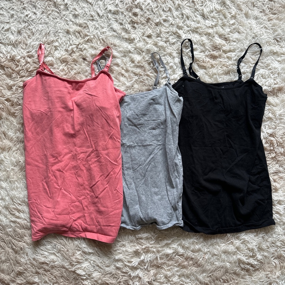 Lot Of 3 Motherhood Maternity Nursing Tank Tops Size Small